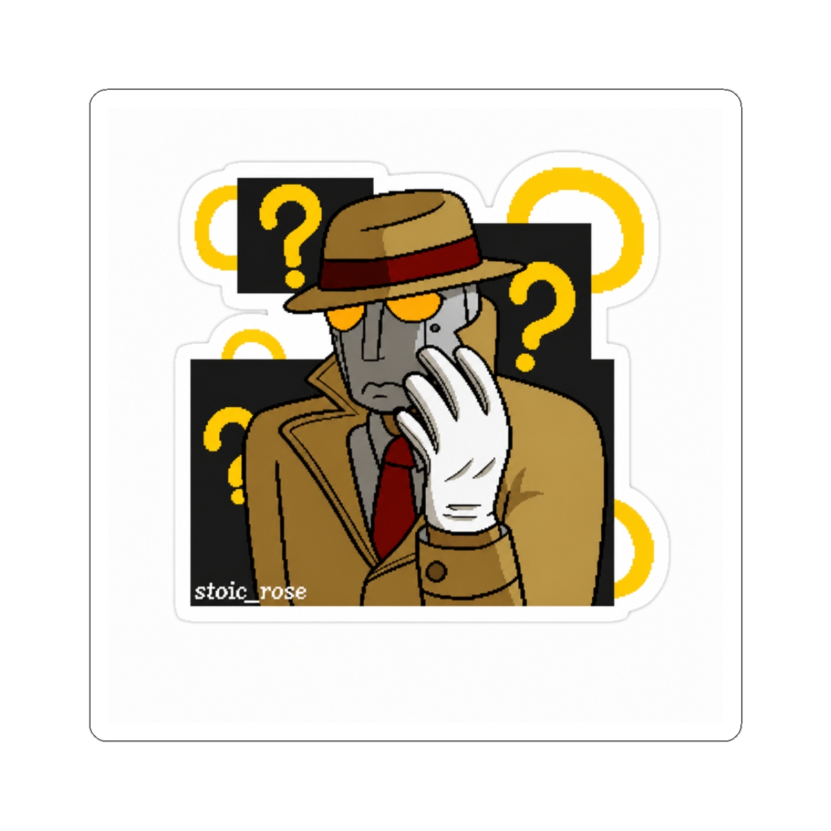 Mystery Man Vinyl Sticker | Fun Decal for Laptop and Bottle | Lord of the Mysteries