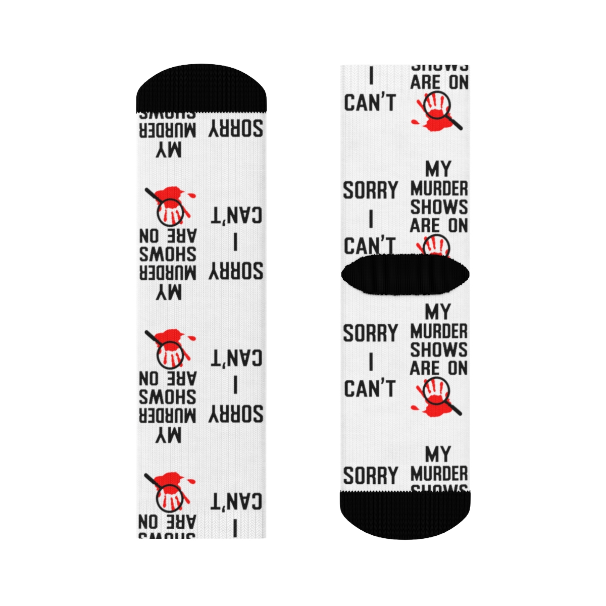 GJTIM 2PAIRS Novelty Gift Sorry I Can't My Murder Shows Are On Perfect Socks For Mystery Movie Lover | Lord of the Mysteries