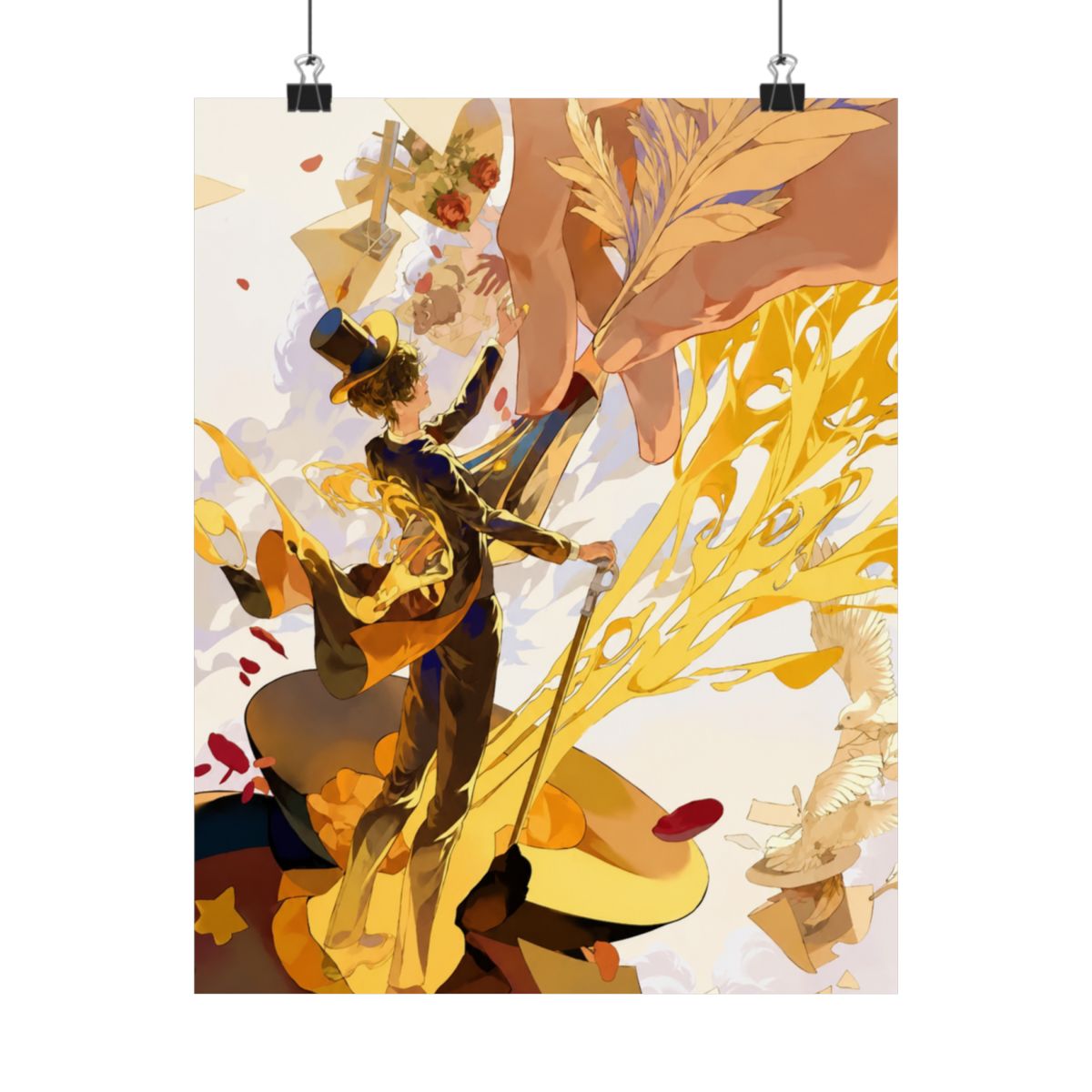 Klein Moretti Yellow Light Lord of The Mysteries Frameless Posters Poster - alternate angle 5, merchandise